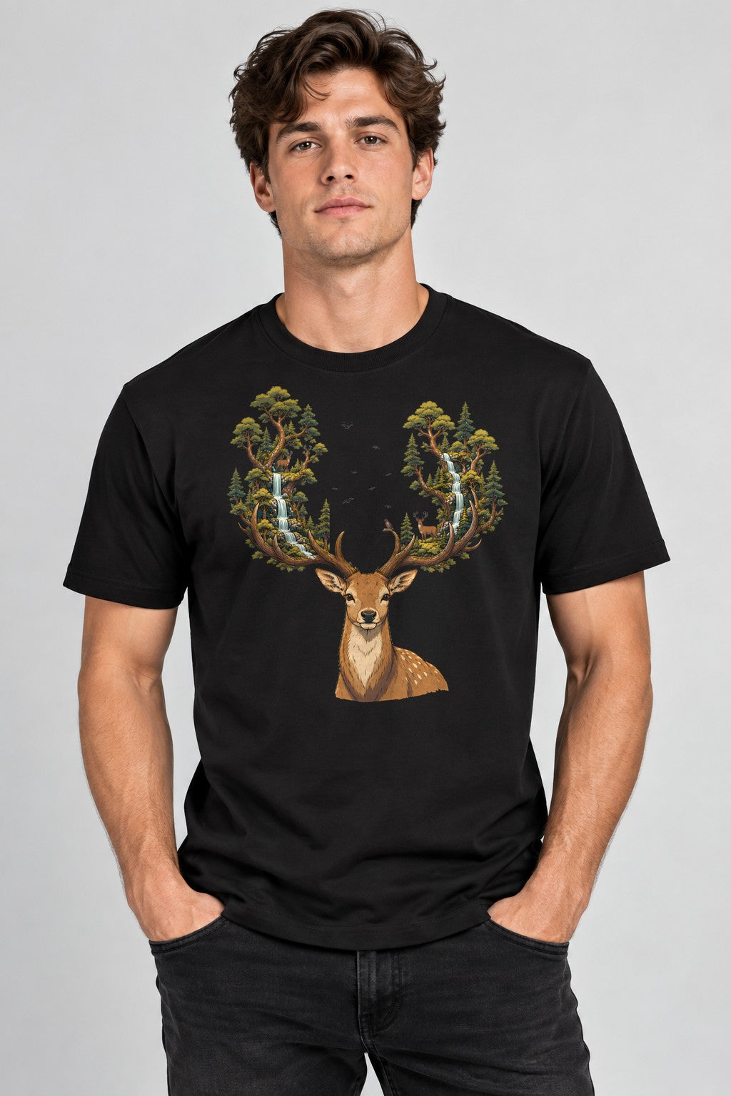 Deer Forest Antlers - Black