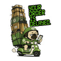 Delayed Delivery Pug Shirt - Funny Meme Graphic Tee