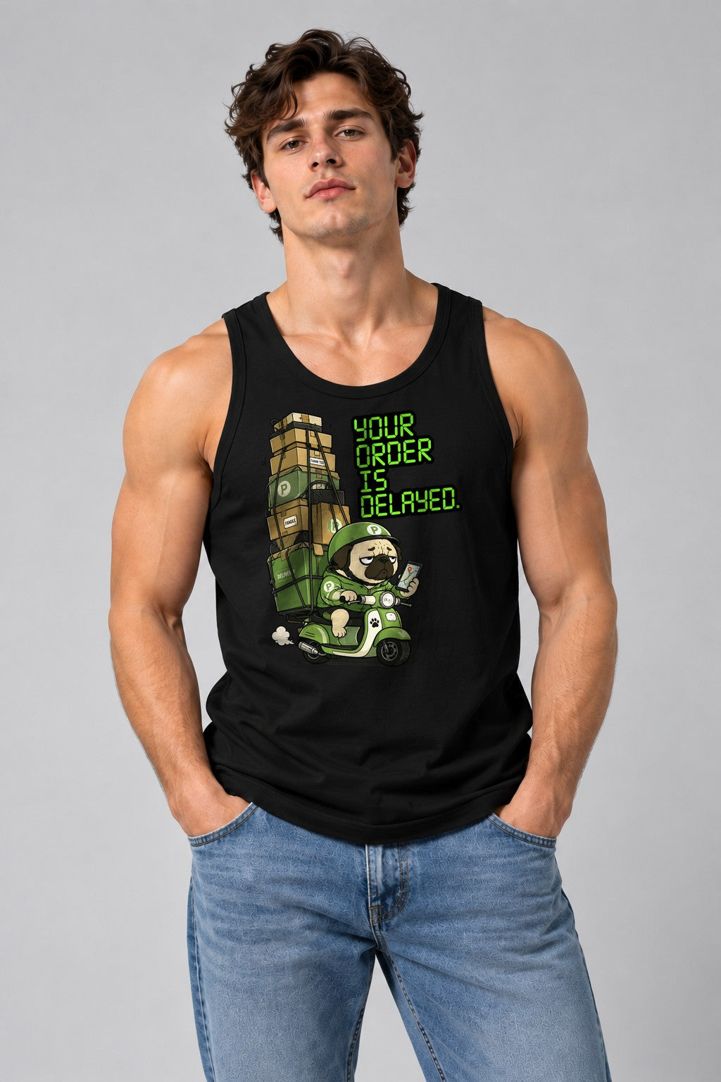 Delayed Delivery Pug - Black
