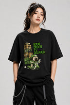 Delayed Delivery Pug Shirt - Funny Meme Graphic Tee - Black