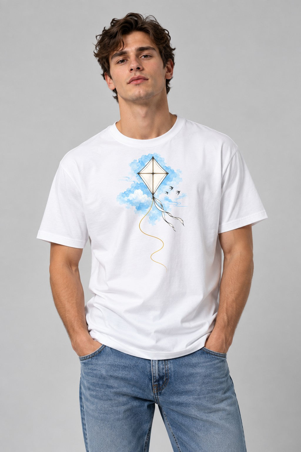 Diamond Kite Sky - White