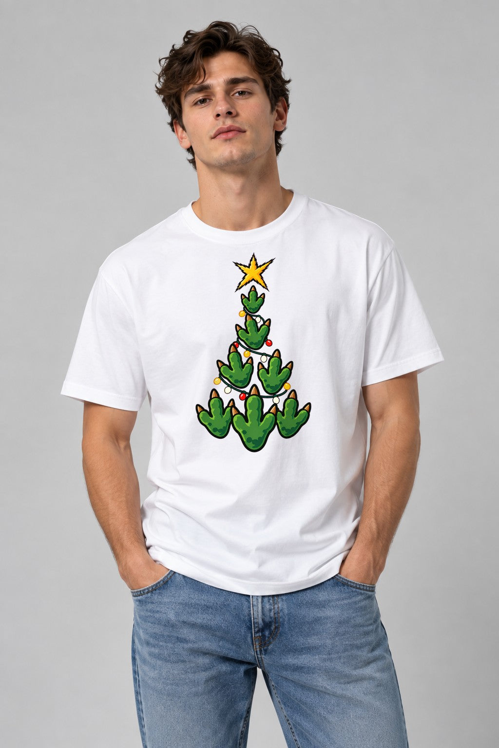 Dino Christmas Tree - White