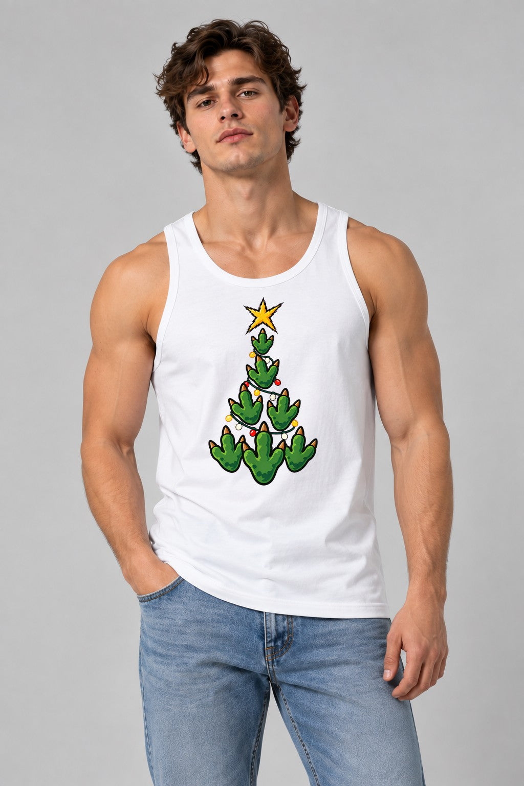 Dino Christmas Tree - White