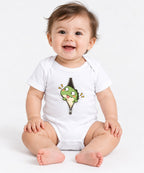 Dino Zipper Peek - White