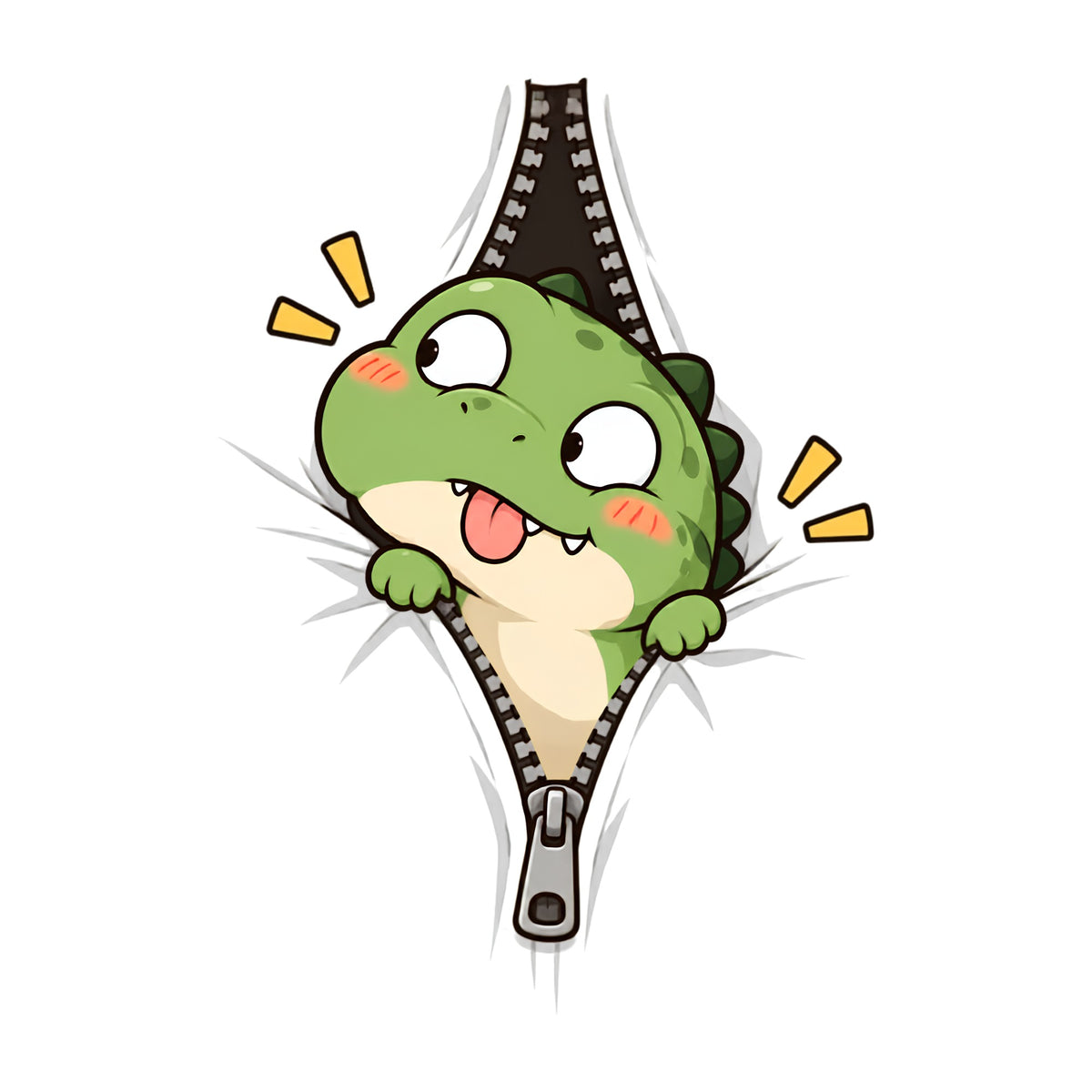 Dino Zipper Peek