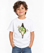 Dino Zipper Peek - White