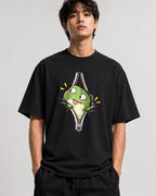 Dino Zipper Peek - Black