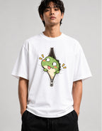Dino Zipper Peek - White