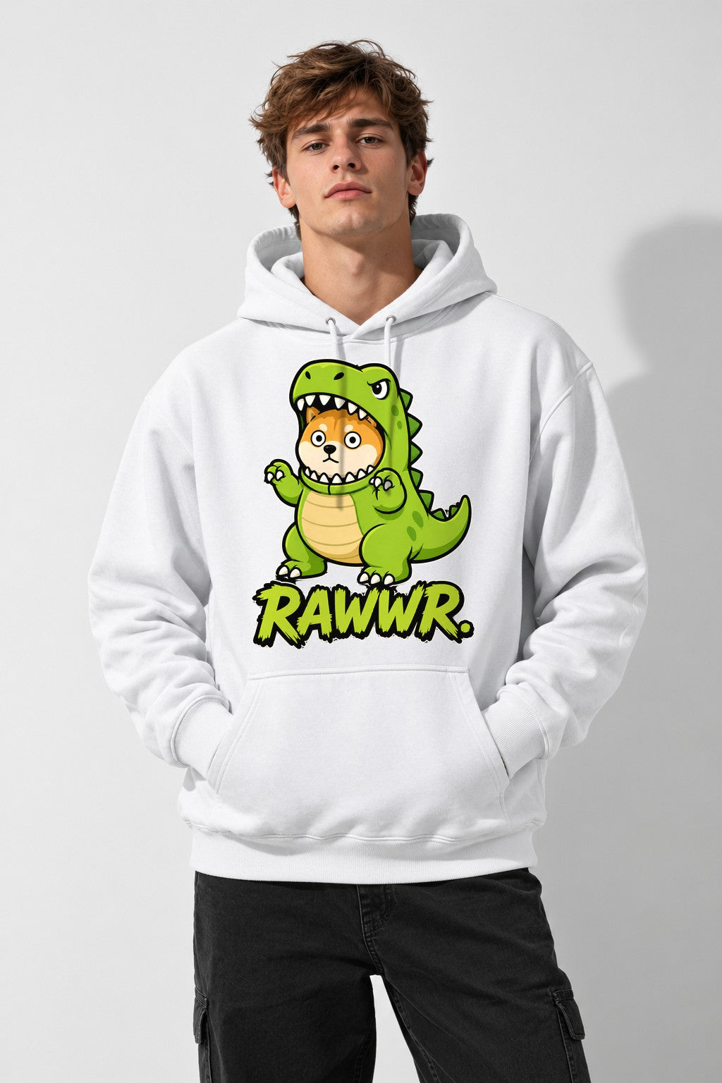 Dinosaur Dog Costume - White