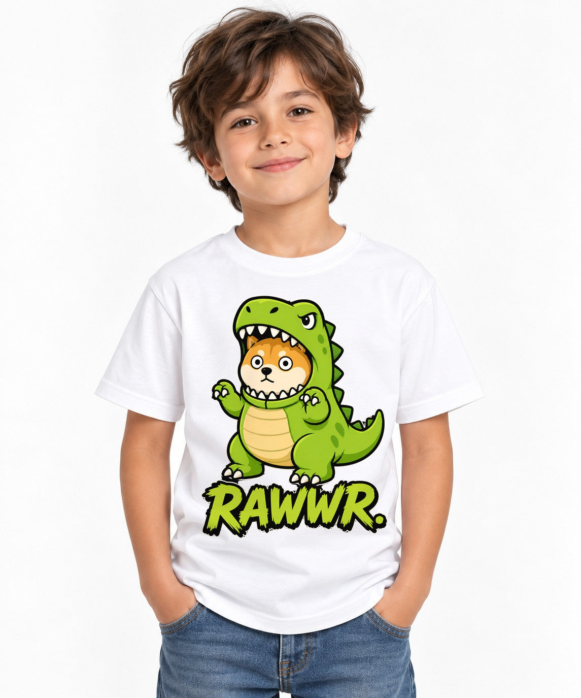 Dinosaur Dog Costume - White