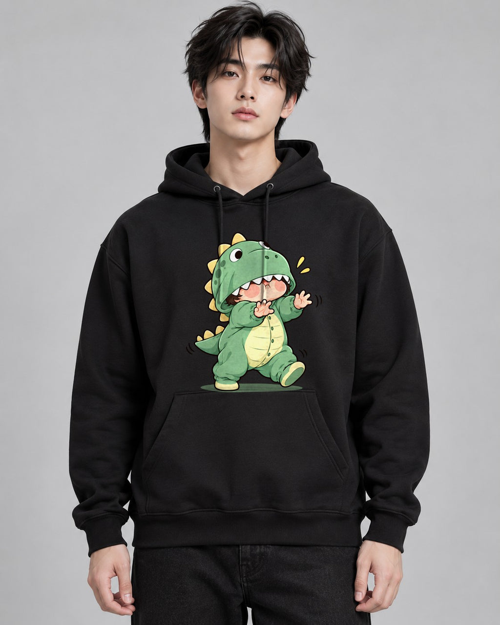 Dinosaur Onesie Kid - Black