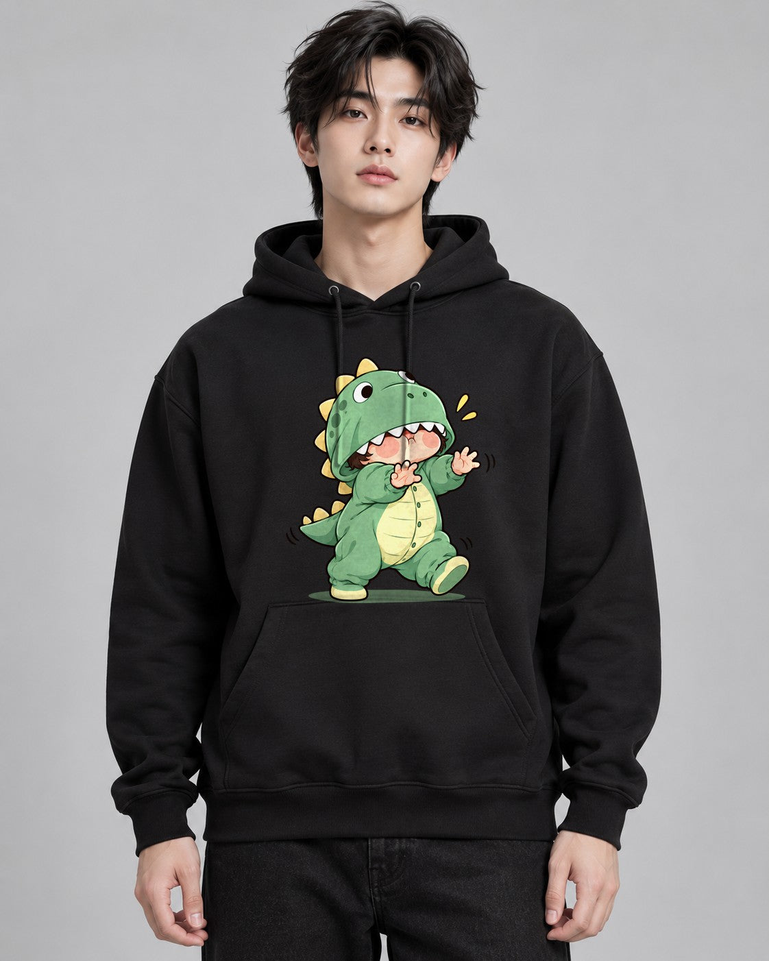 Dinosaur Onesie Kid - Black