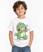 Dinosaur Onesie Kid - White