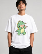 Dinosaur Onesie Kid - White
