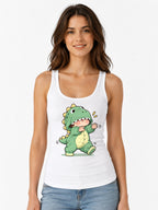 Dinosaur Onesie Kid - White
