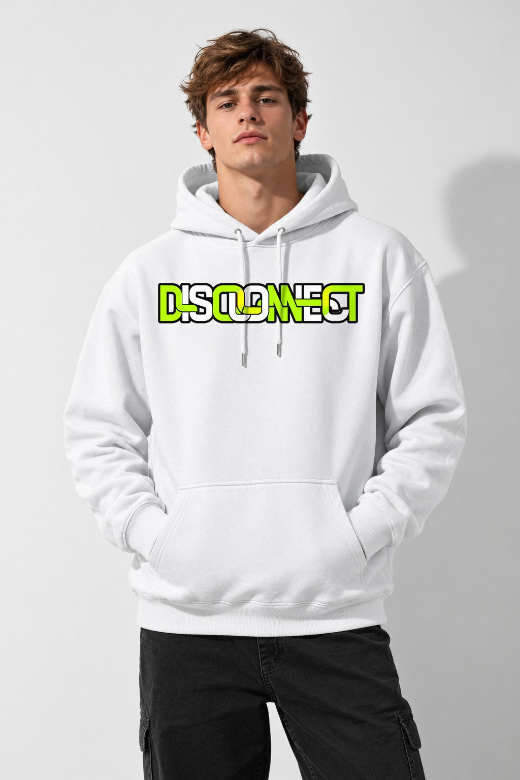 Disconnect Typography - White