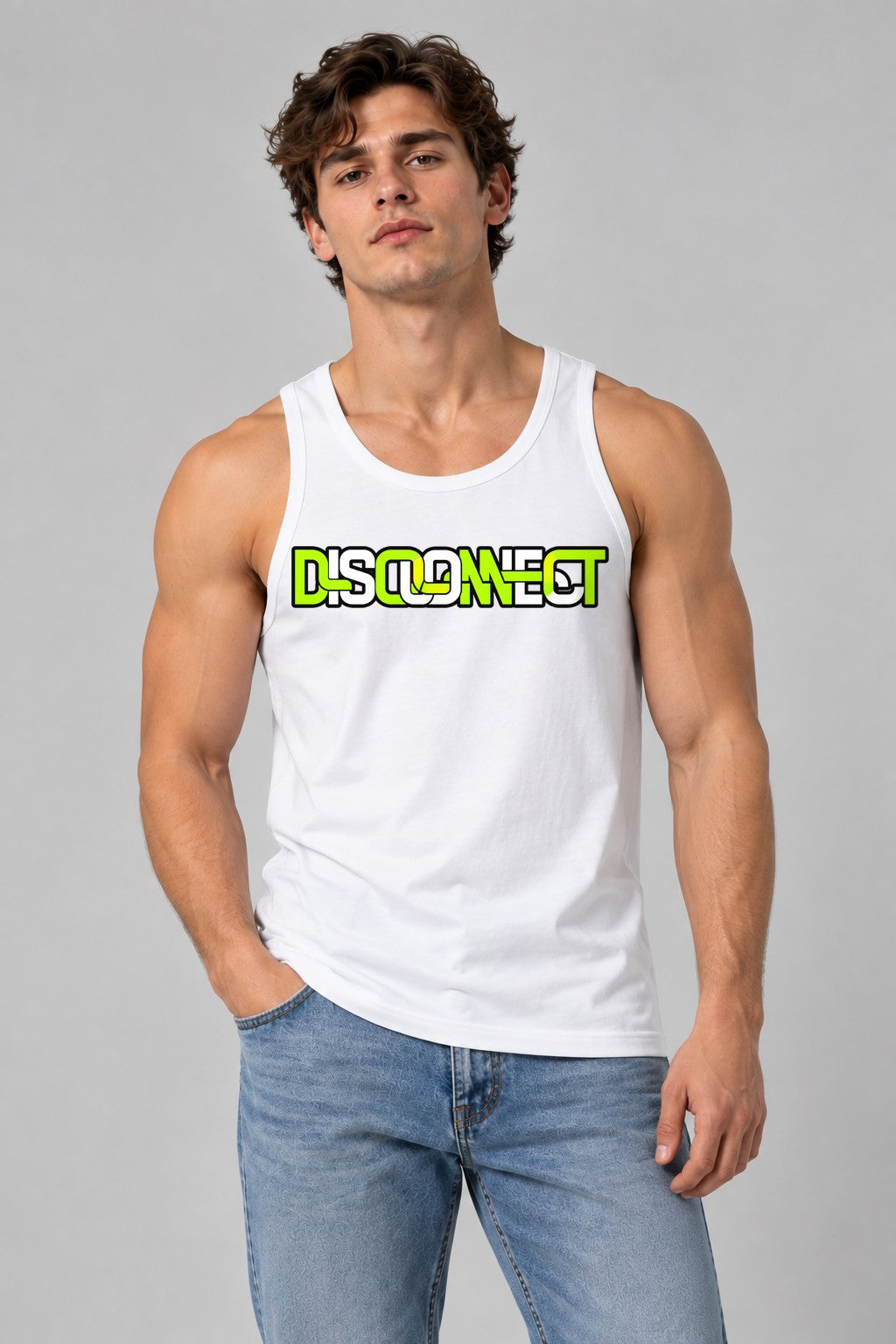 Disconnect Typography - White