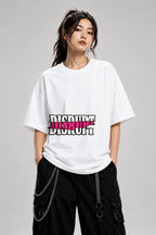 Disrupt Mashup Graphic Tee Bold Statement Street Style - White