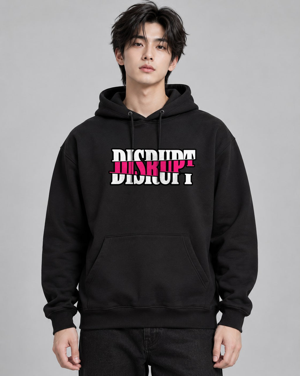 Disrupt Sliced Glitch Modern Streetw - Black