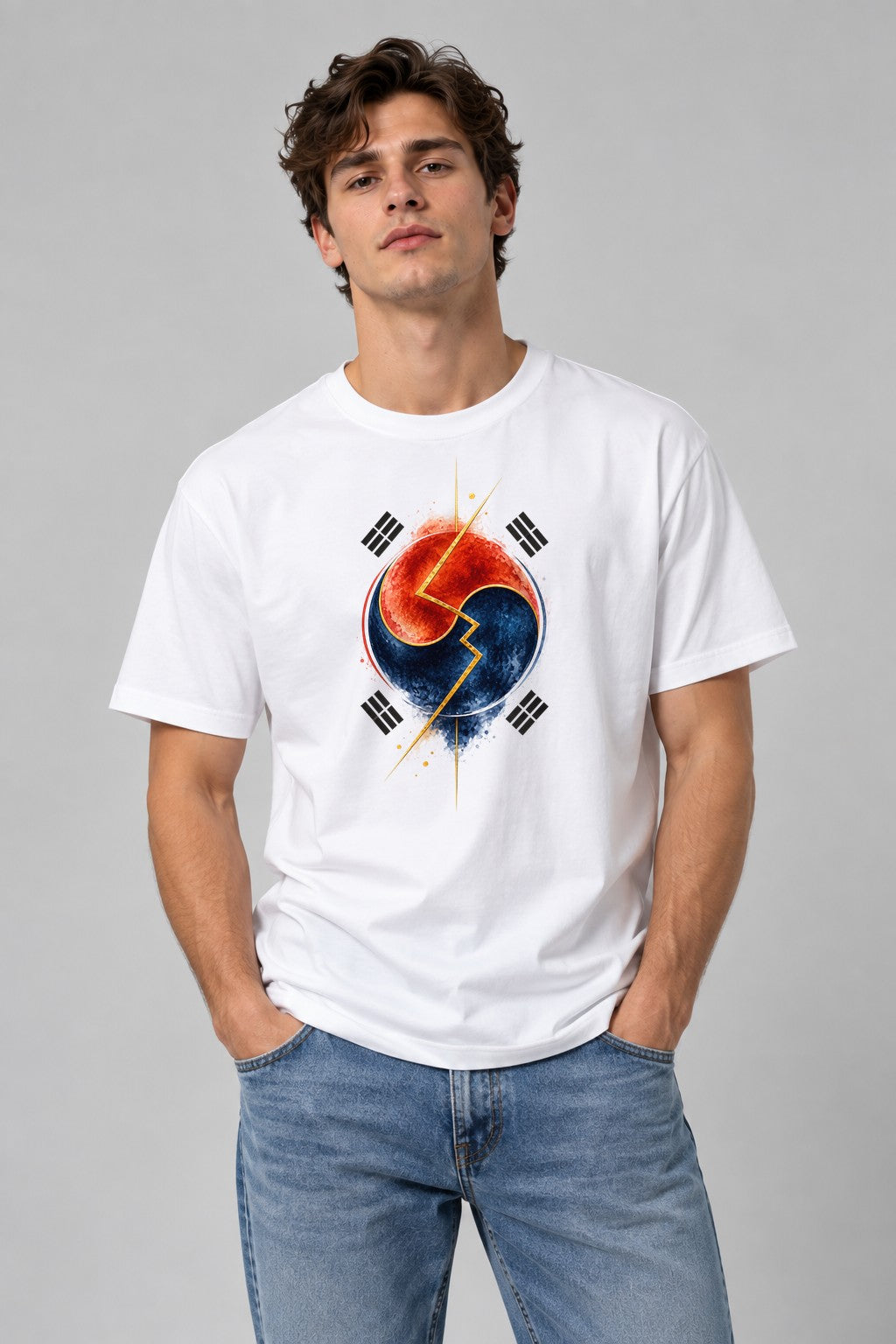 Divided Korea Clock - White