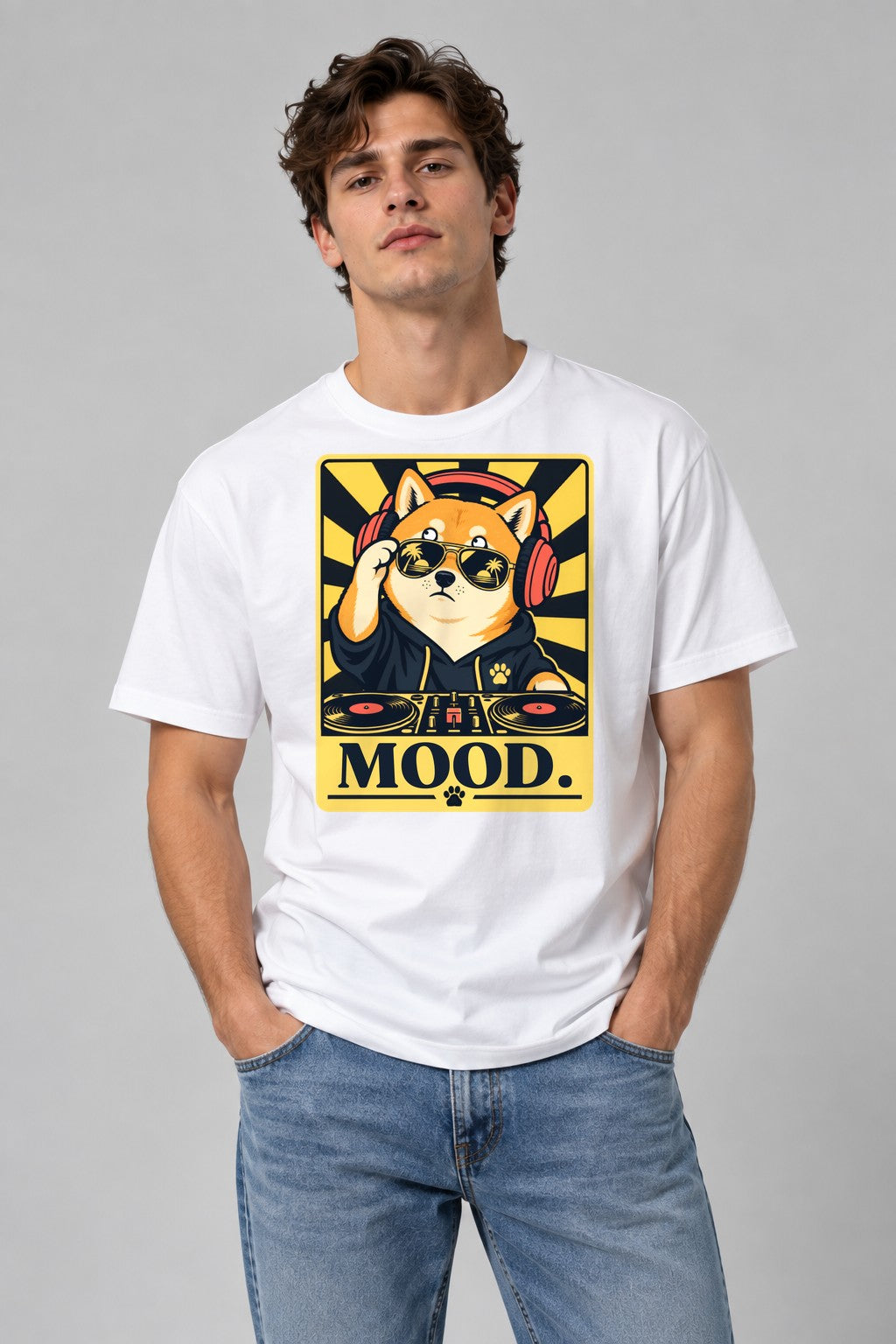 DJ Shiba Mood - White