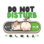 Do Not Disturb - Cute Sleeping Cat Toggle Switch Introvert Graphic T-Shirt
