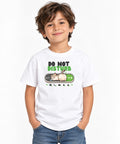 Do Not Disturb - Cute Sleeping Cat Toggle Switch Introvert Graphic T-Shirt - White