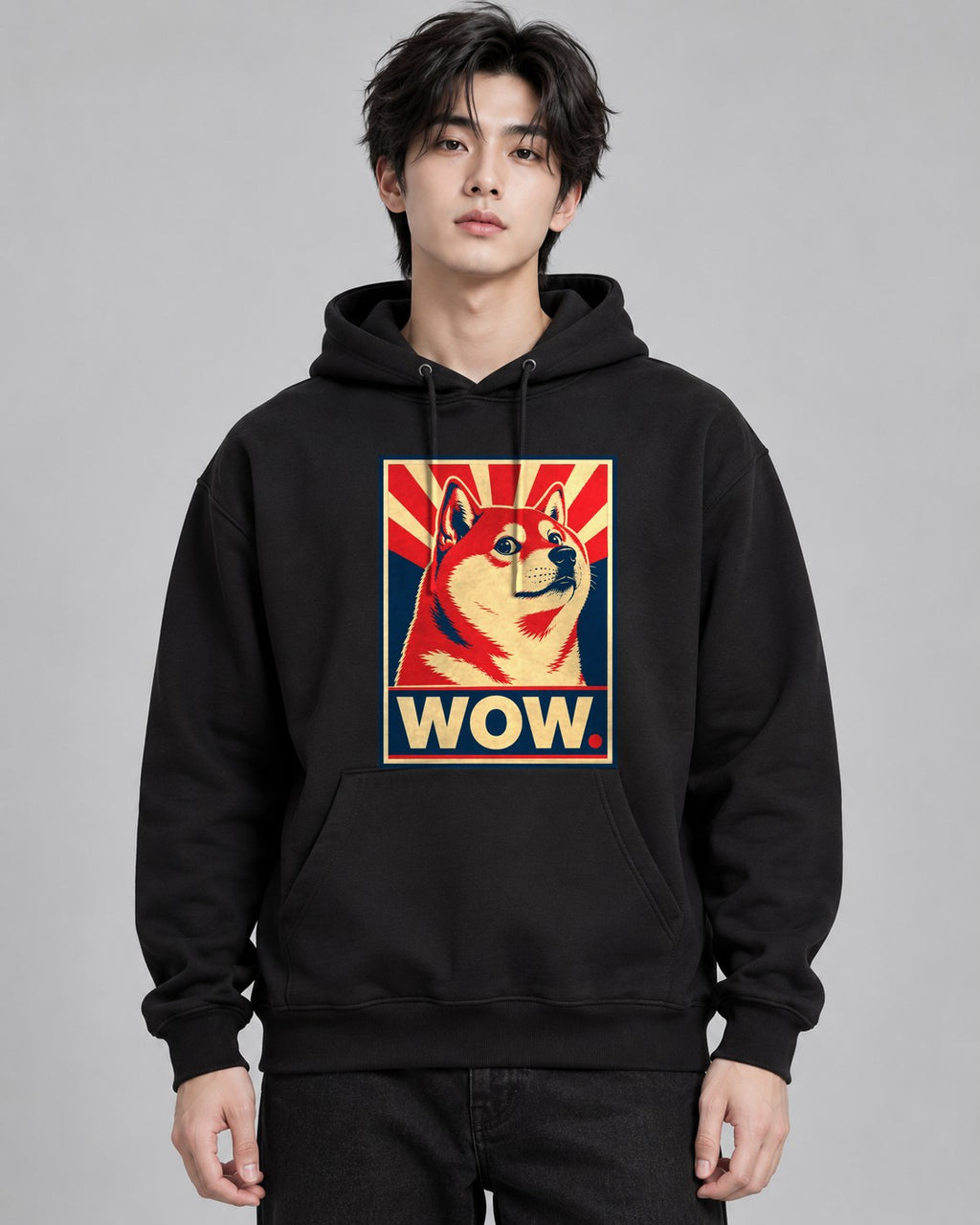Doge Wow Poster - Black