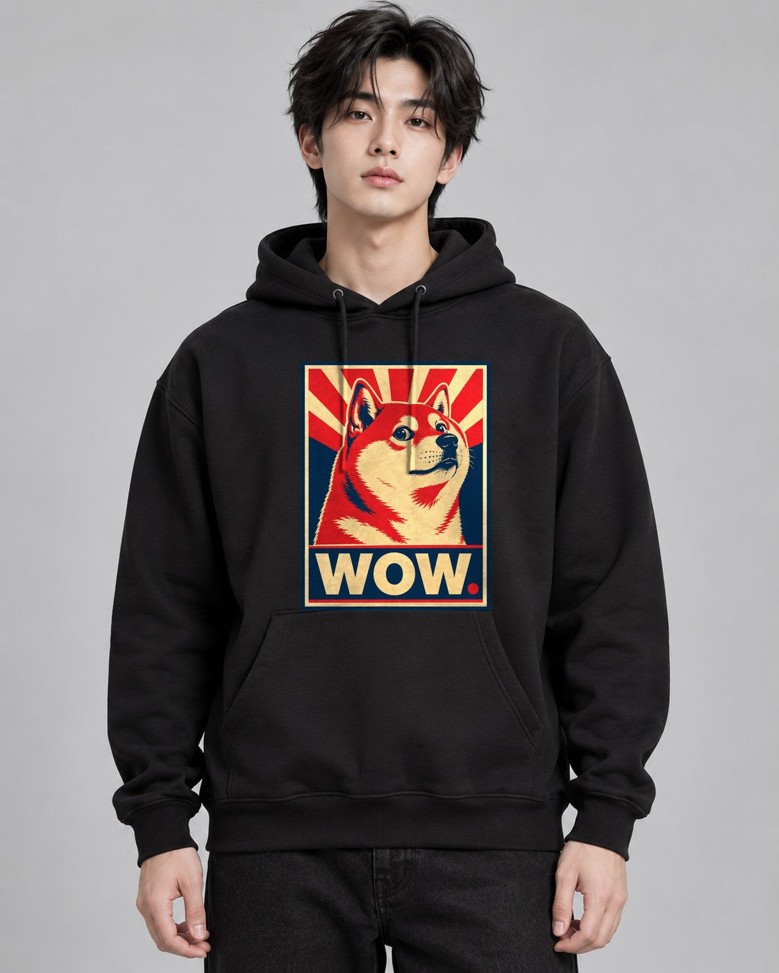 Doge Wow Poster - Black