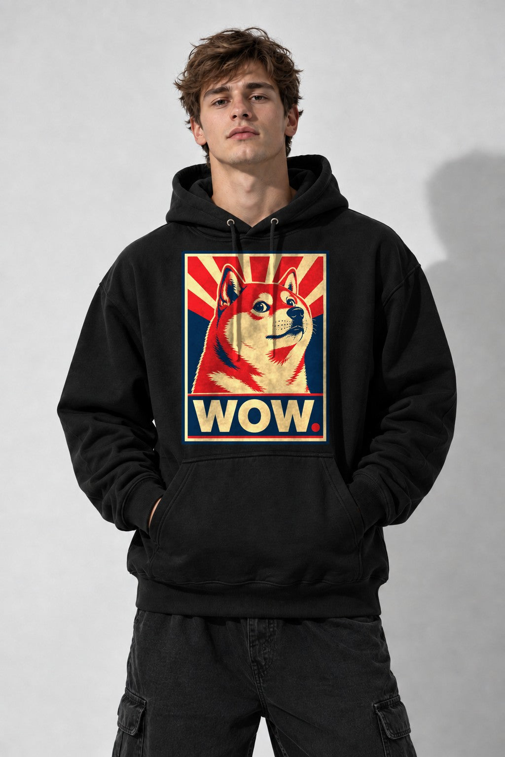 Doge Wow Poster - Black