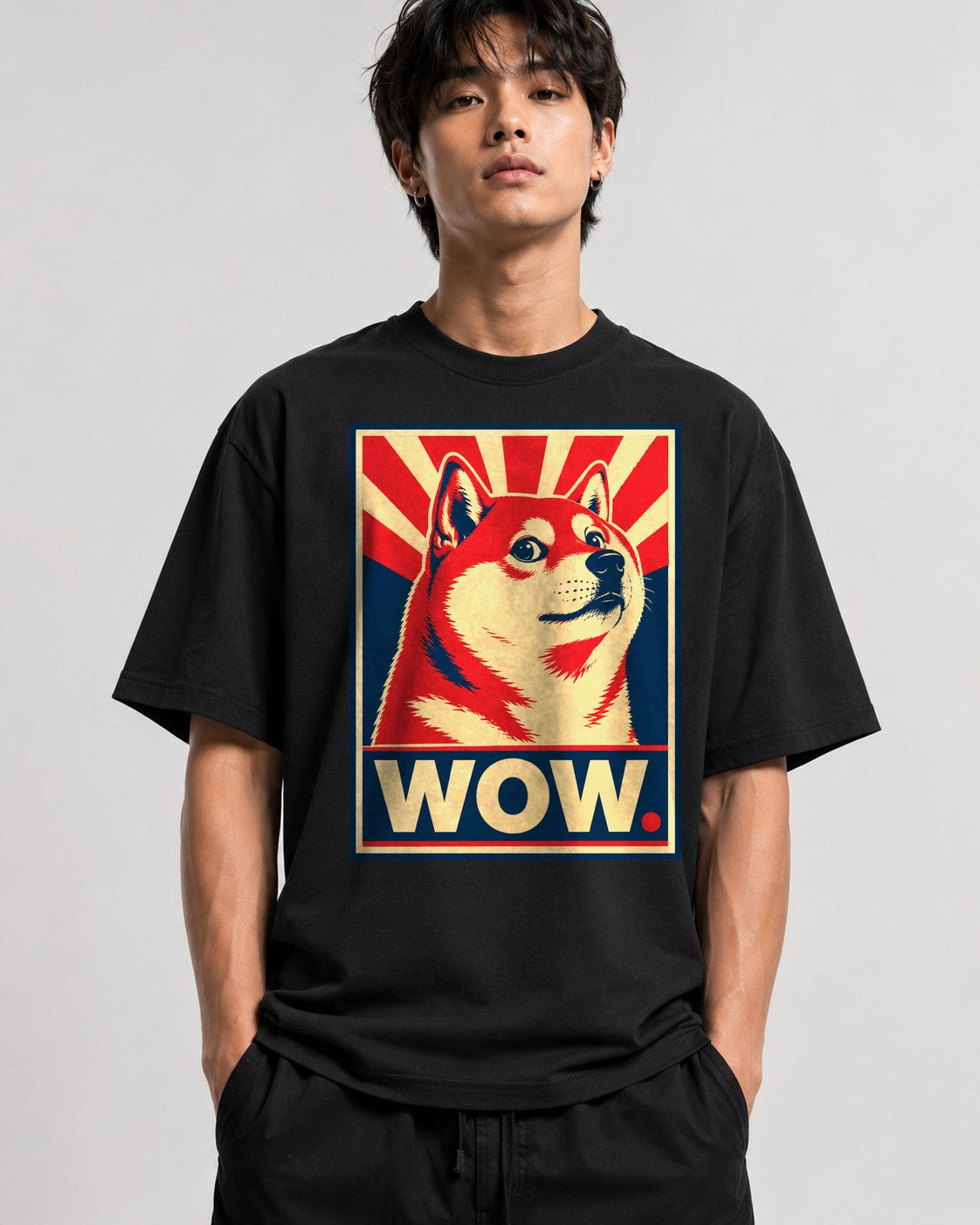 Doge Wow Poster - Black