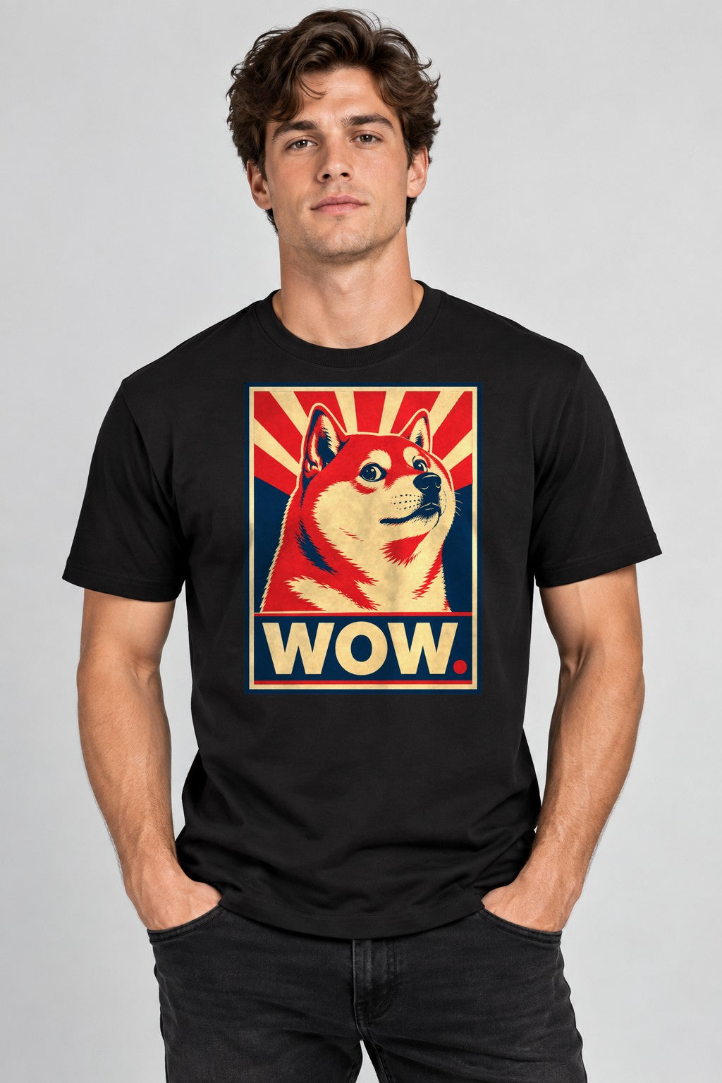 Doge Wow Poster - Black