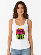Don't Touch Me Cactus Shirt - Retro Desert Sunset Graphic Tee - White