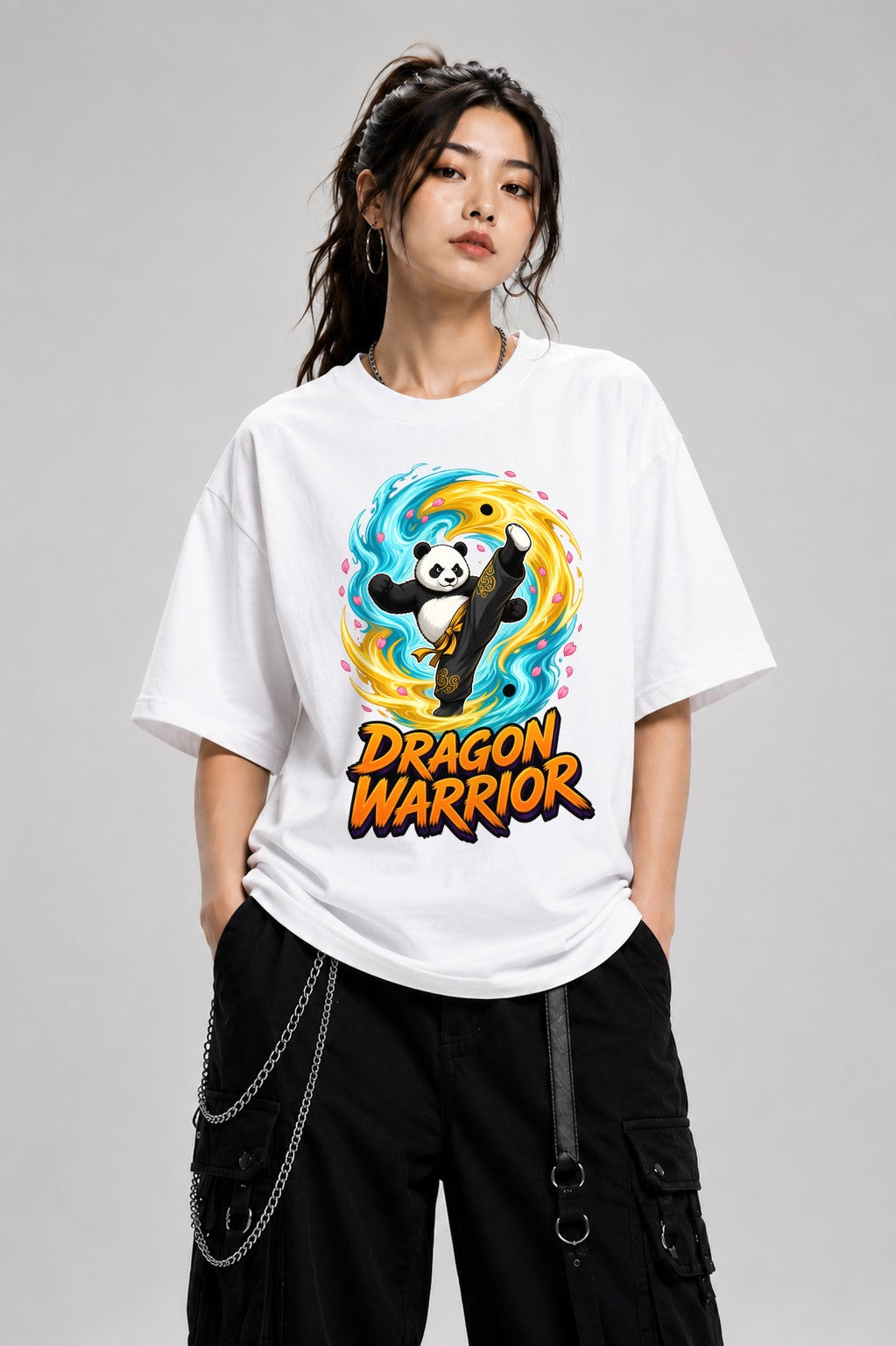 Dragon Warrior Panda - White