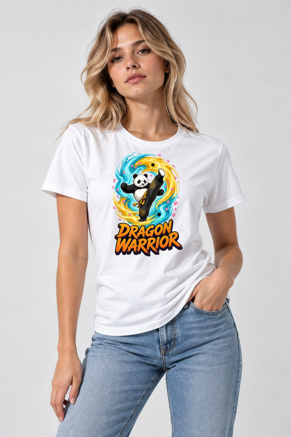 Dragon Warrior Panda - White