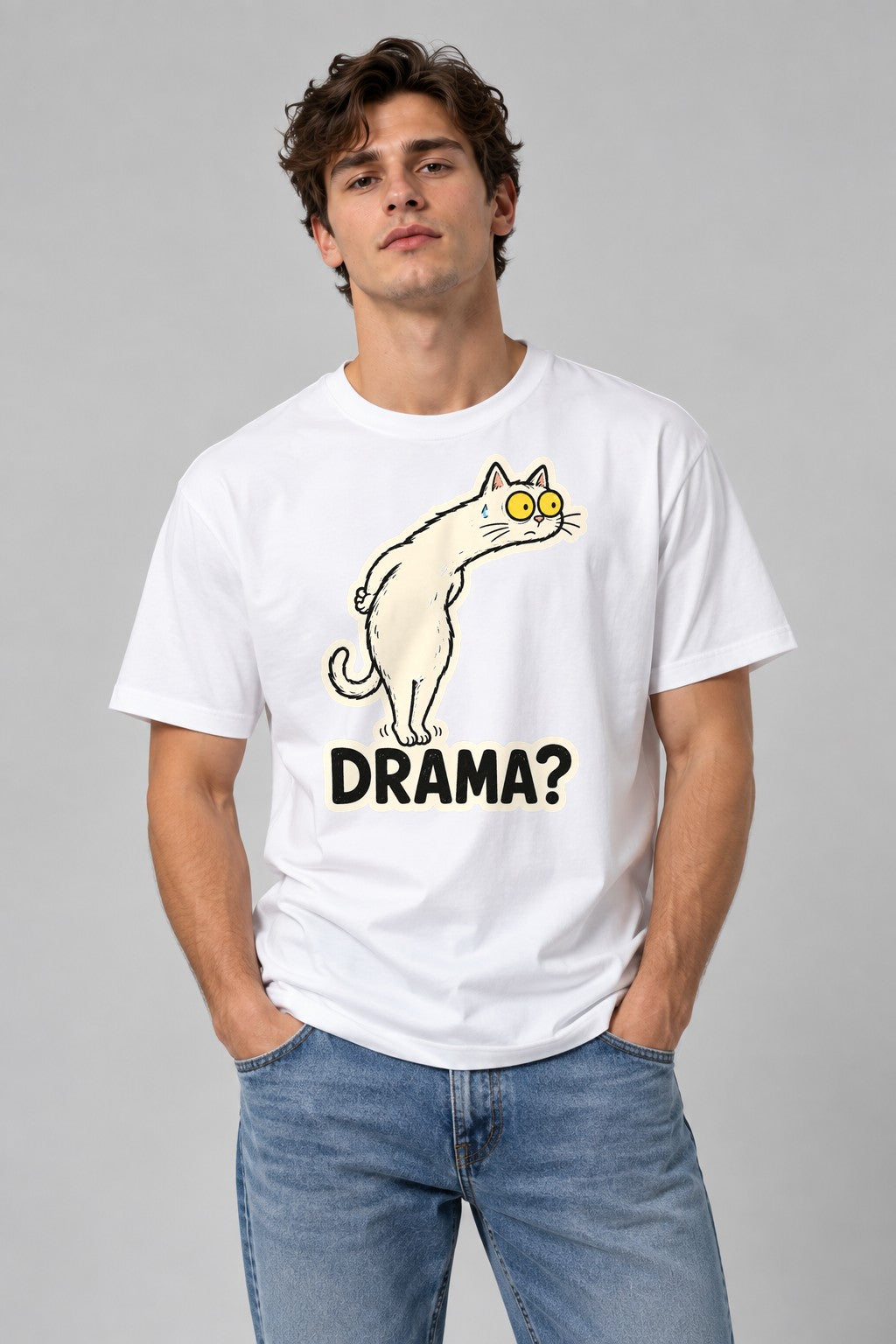 Drama Cat - White