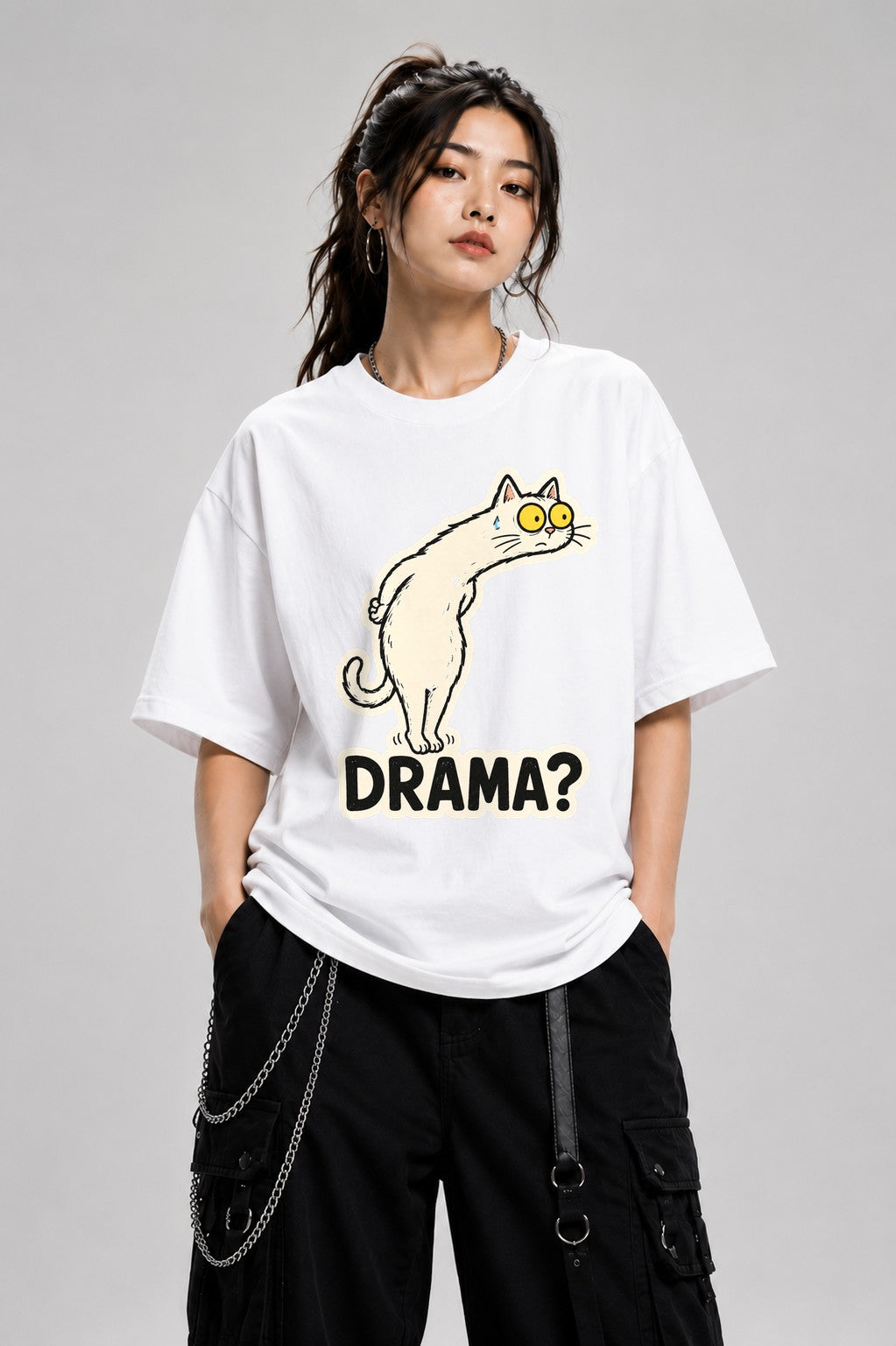 Drama Cat - White