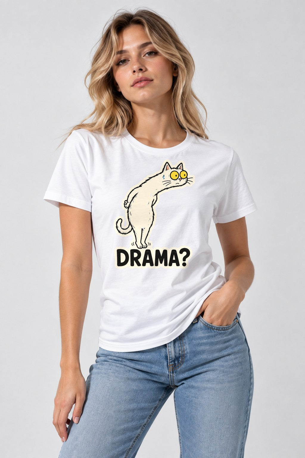 Drama Cat - White