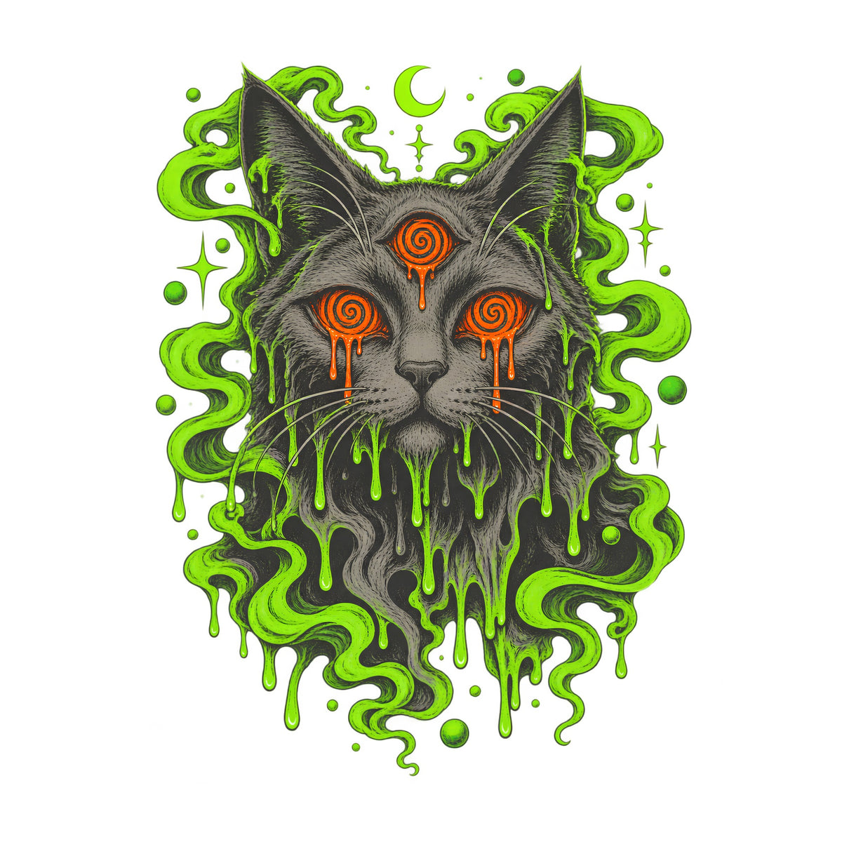 Dripping Psychedelic Cat