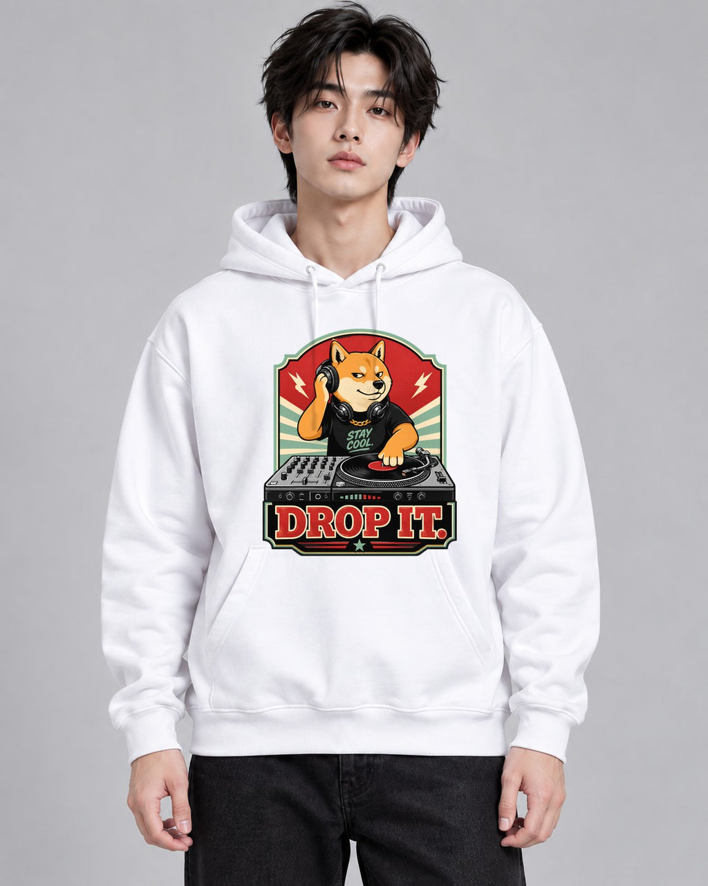 Drop It DJ Doge - White