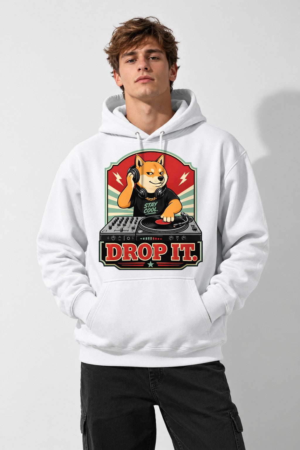 Drop It DJ Doge - White