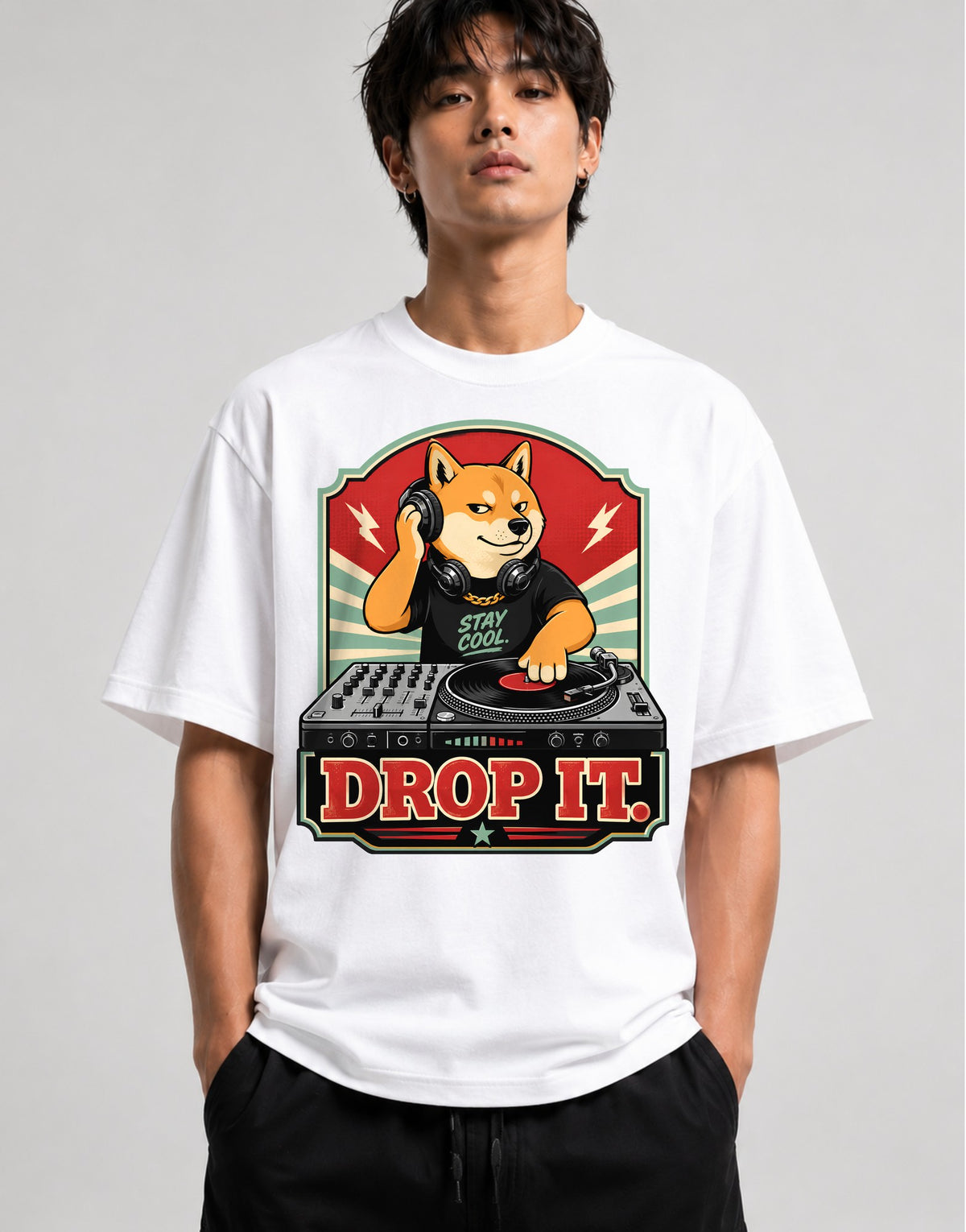 Drop It DJ Doge - White