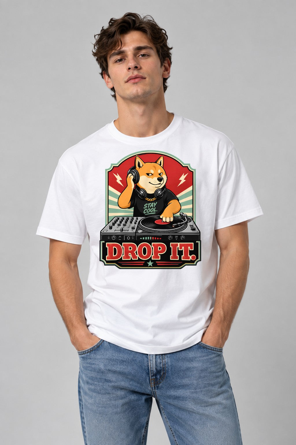 Drop It DJ Doge - White