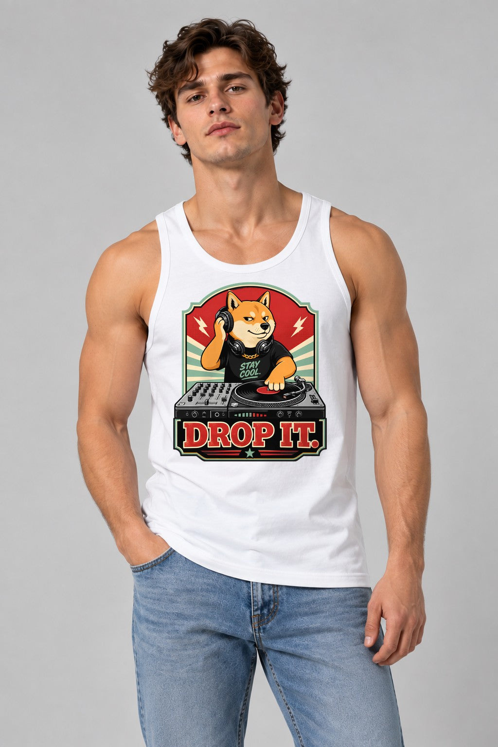 Drop It DJ Doge - White