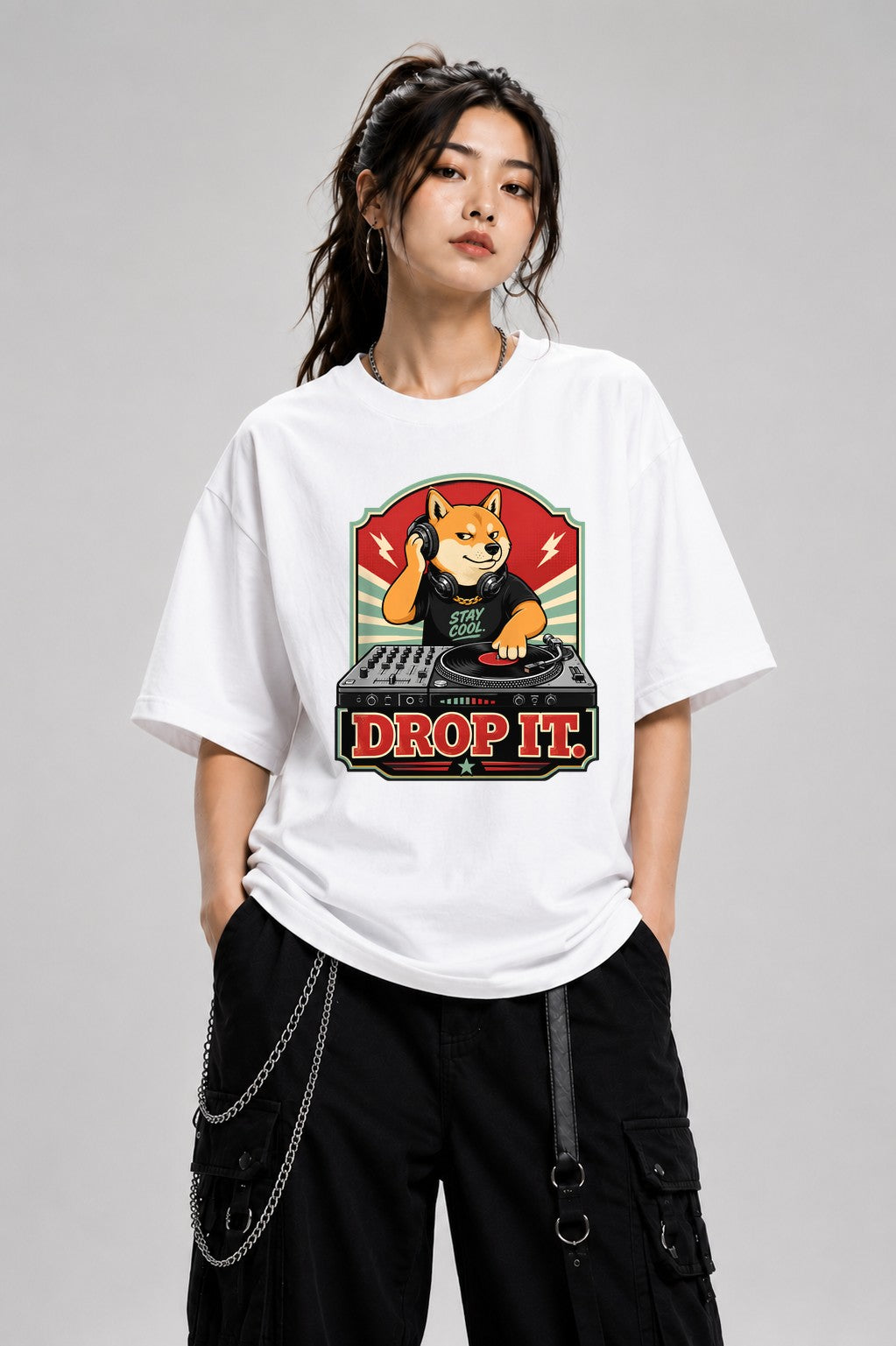Drop It DJ Doge - White