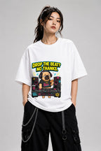 Drop The Beat Pug DJ Shirt - Funny Music Lover Gift - White