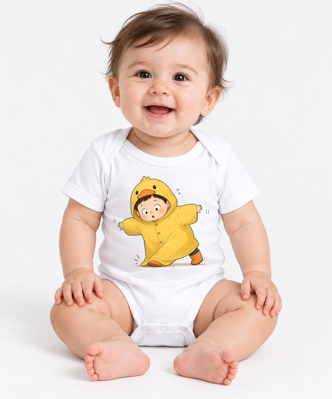 Duck Raincoat Kid - White
