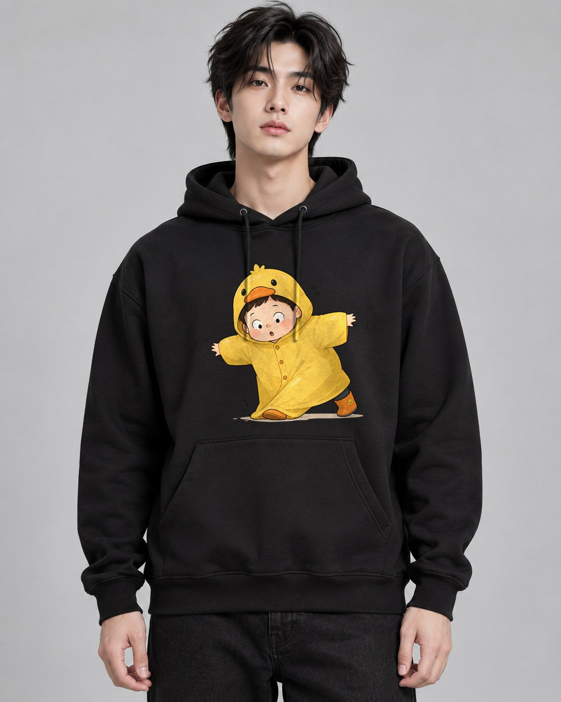 Duck Raincoat Kid - Black