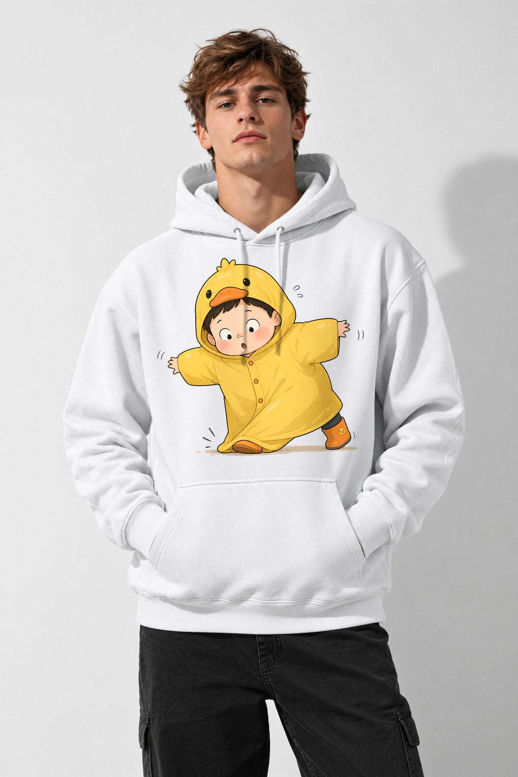 Duck Raincoat Kid - White