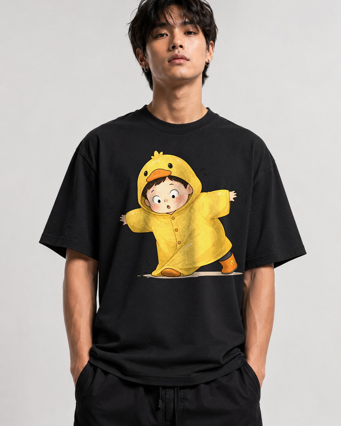 Duck Raincoat Kid - Black